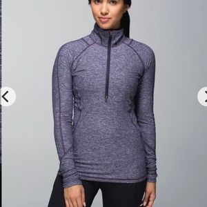 Lululemon Race Your Pace 1/2 Zip size 6 Black Grape Long Sleeve Pullover
